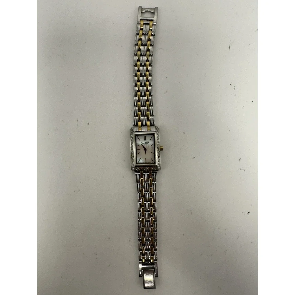 Citizen 5920-S063663‎ New Battery Ladies MOP Tank Watch 19MM 6.5